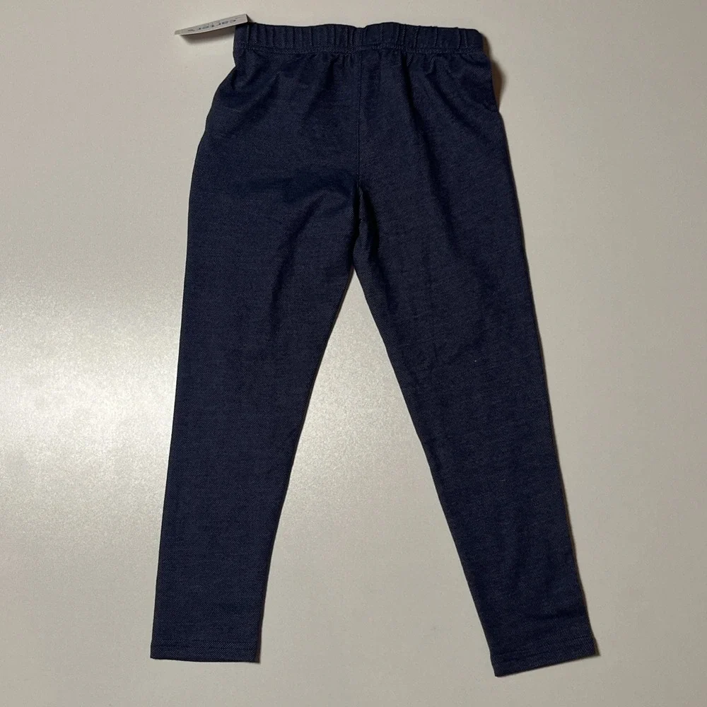Carter's Pull On Jeggings Size 7/7A Blue Denim Look Lightweight Stretch Pant NWT